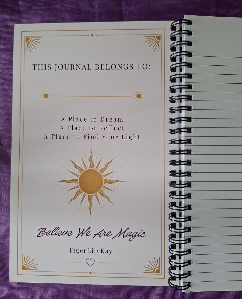 The Radiant Journal A5 80 pages- Follow the Sunshine - TigerLilyKay