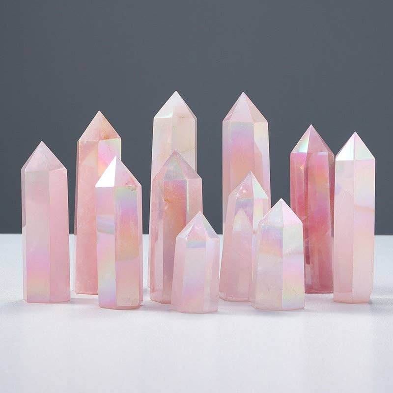 Aura Rose Quartz Tower