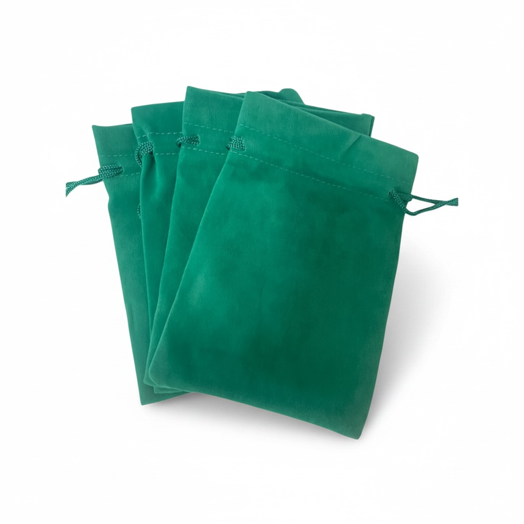Teal Velvet Crystal & Trinket Pouch