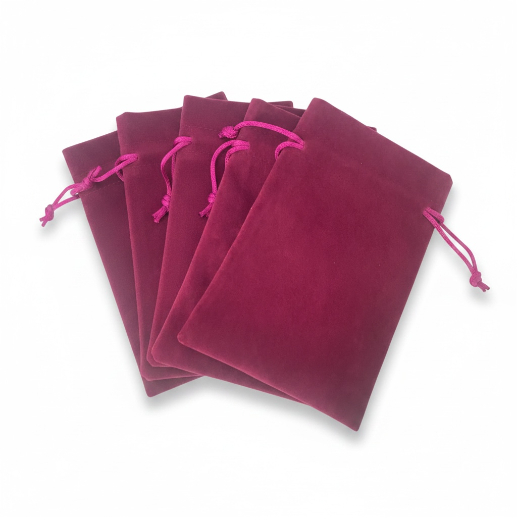Magenta Velvet Crystal & Trinket Pouch