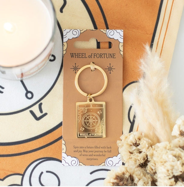 The Wheel of Fortune Tarot Vintage Keyring