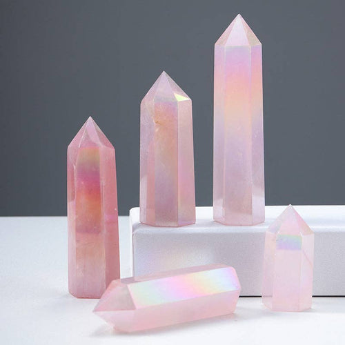 Aura Rose Quartz Tower