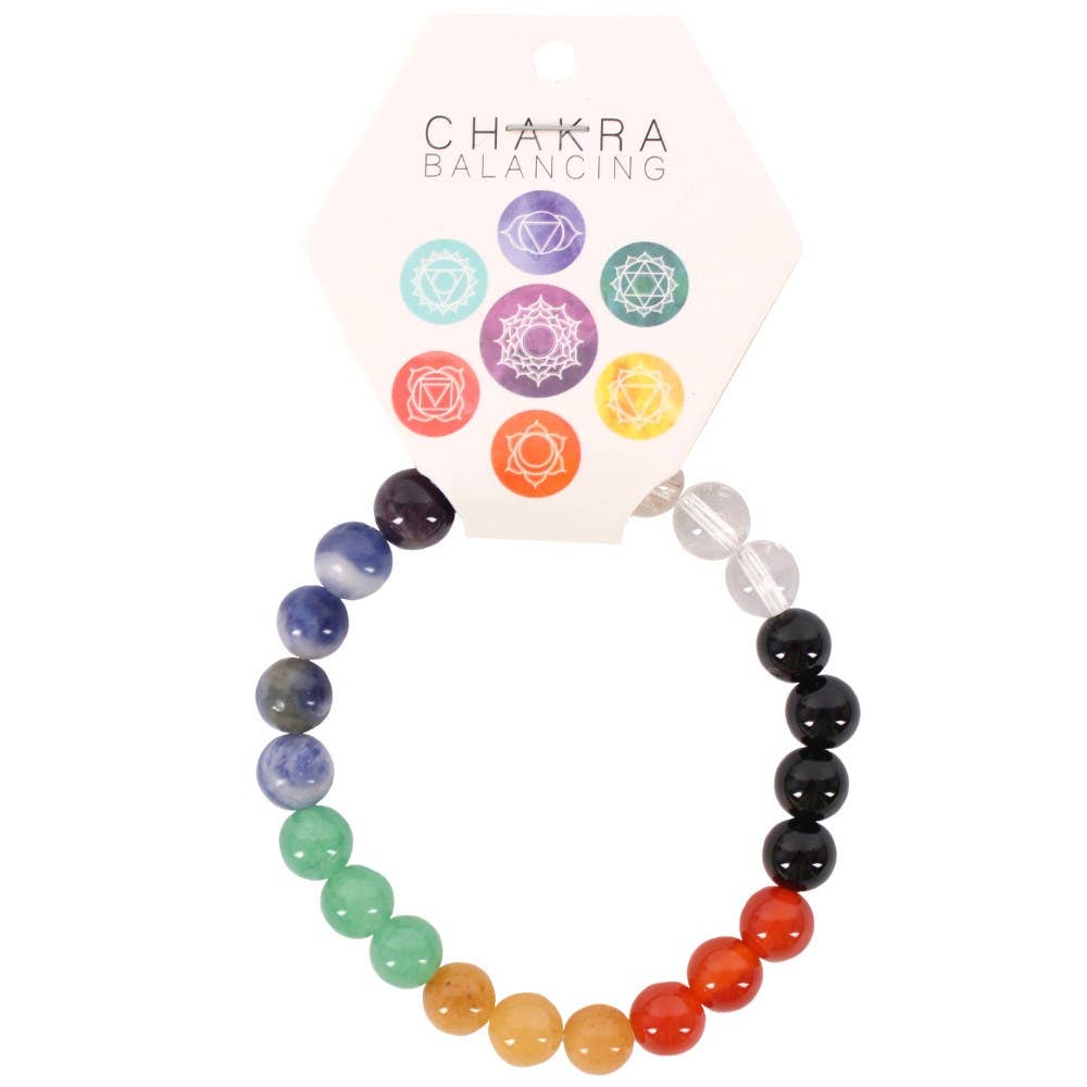 7 Chakra Crystal Bead Bracelet 8mm